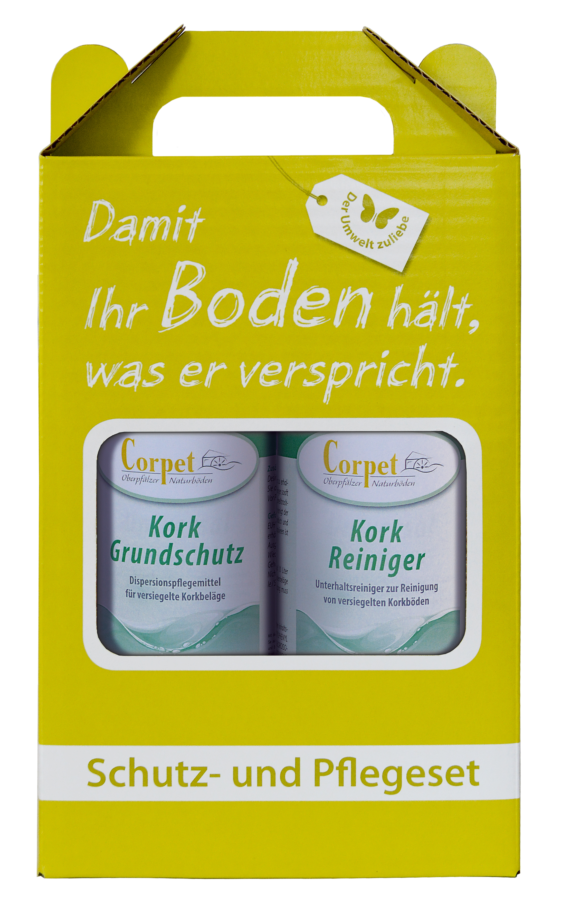 Corpet Set Kork-Grundschutz+Reiniger, je 1 Ltr./Geb.