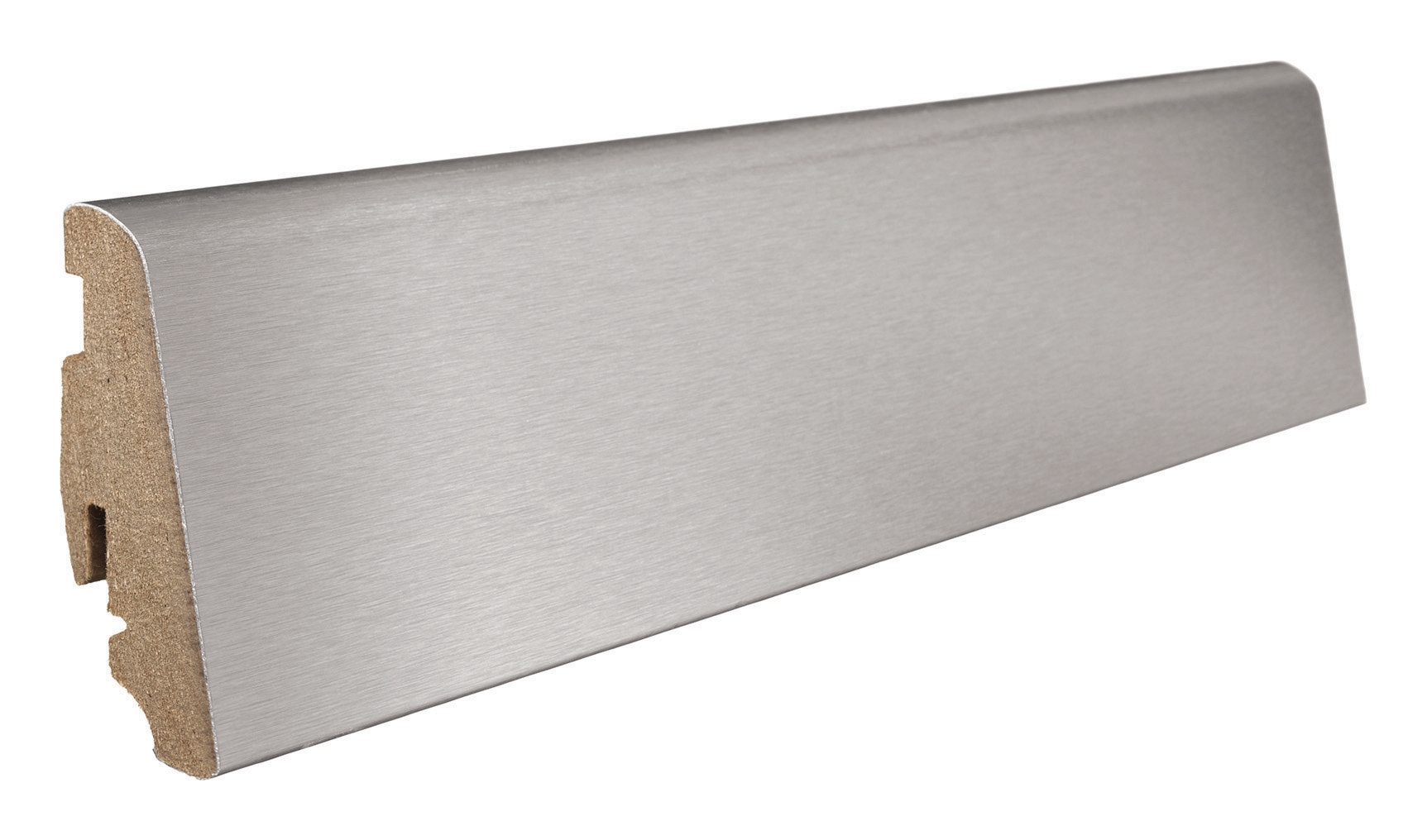 Haro Stecksockelleiste für Parkett Aluminium/ MDF-Träger matt-versiegelt mit Clipfräsung