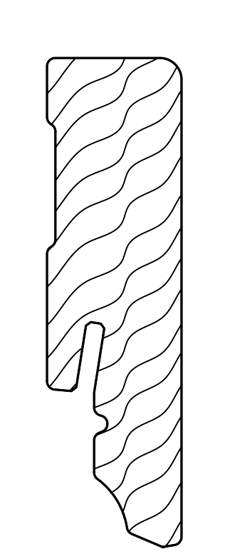 Haro Stecksockelleiste für Parkett Achateiche versiegelt -Kubus mit Clipfräsung
